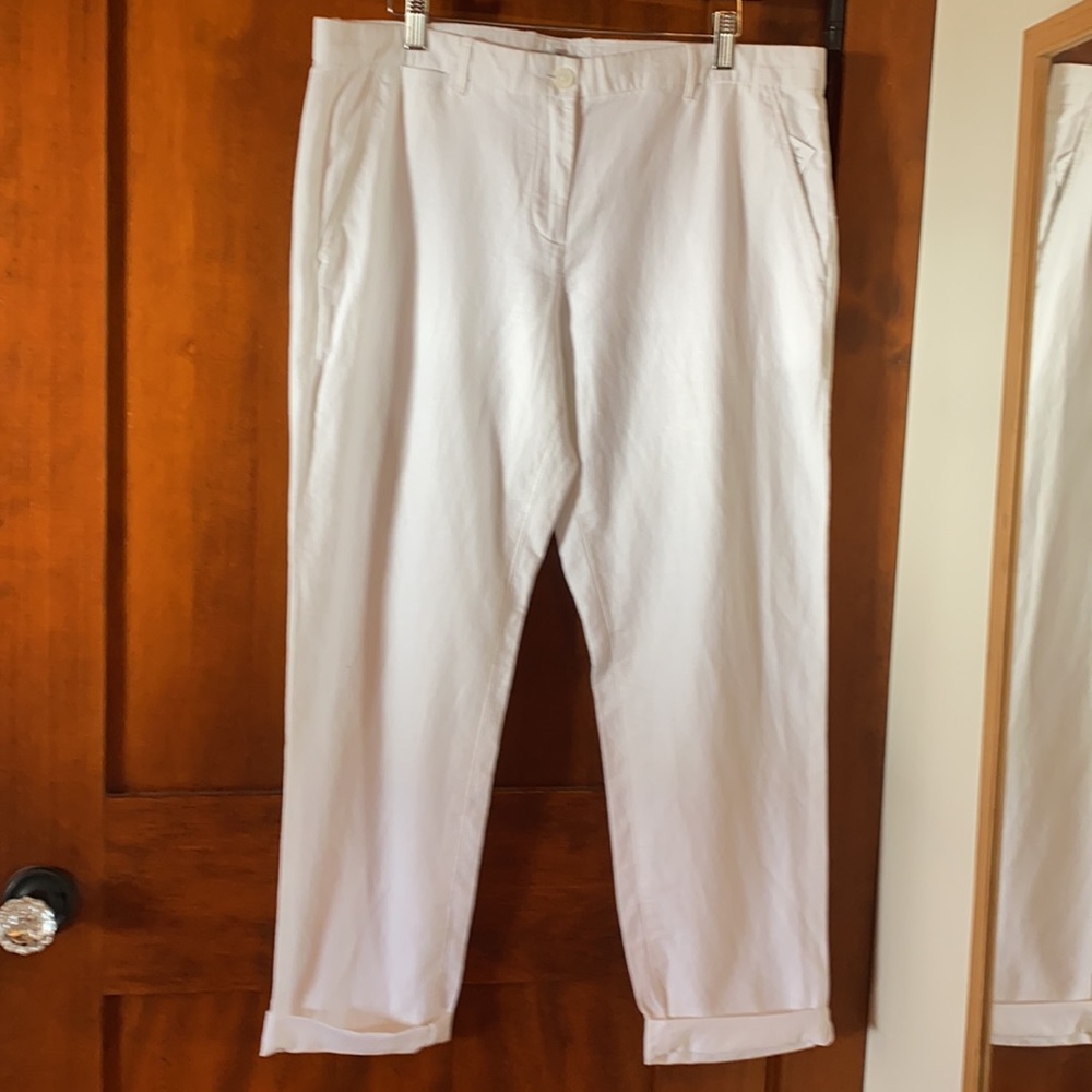 NWT Gap linen Cotten blend khaki style pants w12